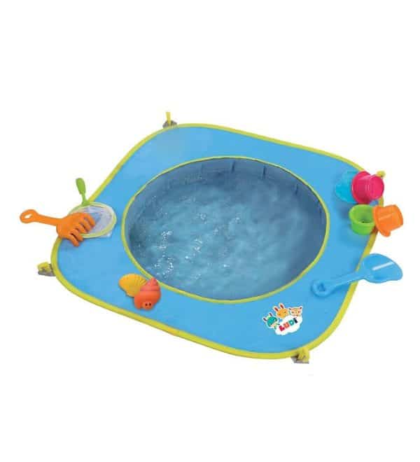 Ludi Strandbassin - 29 cm - 9 Dele - Blå m. Legetøj - OneSize - Ludi Badebassin