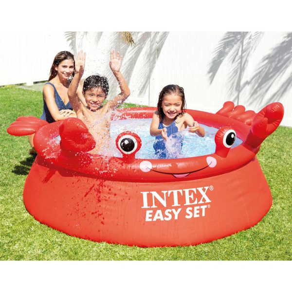 Oppusteligt badebassin Easy Set Happy Crab 183x51 cm