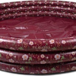 Filibabba - Badebassin - Fall Flowers - Mørkerød - 150 Cm - 230 L