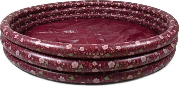 Filibabba - Badebassin - Fall Flowers - Mørkerød - 150 Cm - 230 L