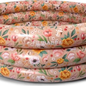 Filibabba - Badebassin Alfie - Blomster Strand - 43 L - Pink